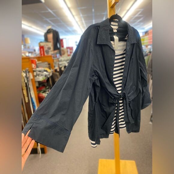 CJ Banks Ladies 3X Navy Blue Top / Jacket - Picture 1 of 3